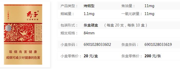 2023嬌子紅太陽神鳥香煙批發價格介紹截圖