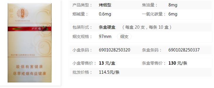 鉆石尚風(fēng)可可最新香煙批發(fā)價格介紹截圖